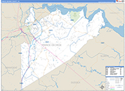 Prince George County Wall Map Basic Style